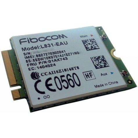 Lenovo Wireless WAN Fibocom XMM7160 Cat4 M.2 4G LTE FRU# PN 01AX753 4XC0M9517...