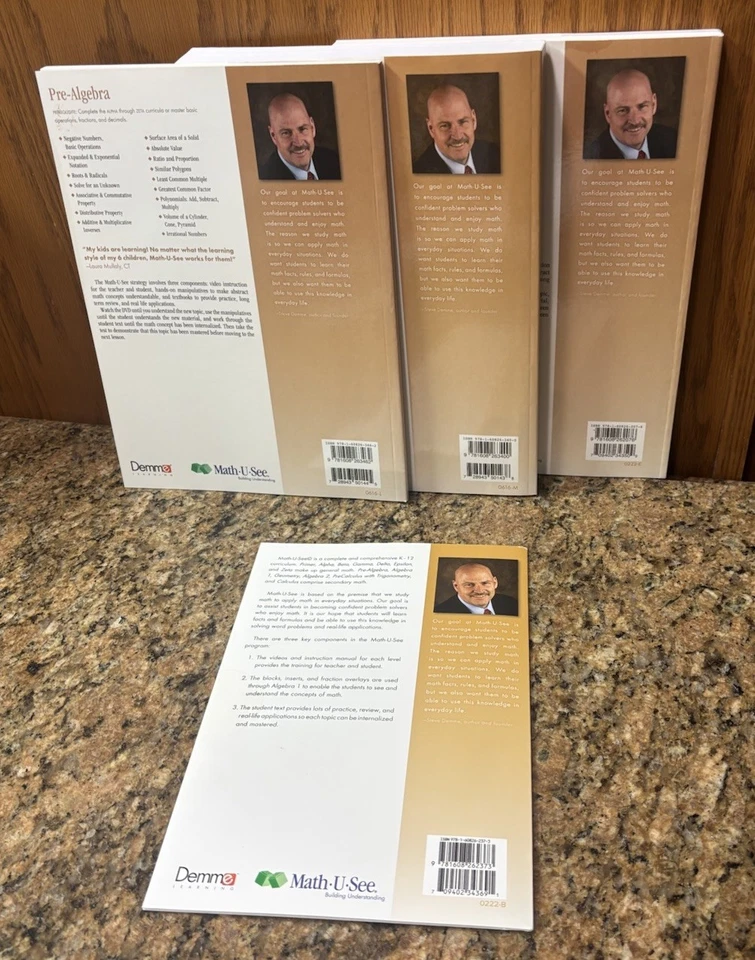 Math U See Pre Algebra Instructor Manual, student workbook, tests, DVDs New! - Image 2 of 2