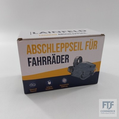 LAINFELD Kinder Fahrrad Abschleppseil | 2,5 Meter Abschleppsystem | Universell p