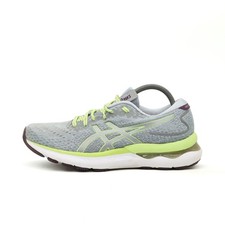 ASICS Damen Gel-Nimbus 23 Schuhe Grau Limette Synthetik Niedrig Laufschuhe EU 39