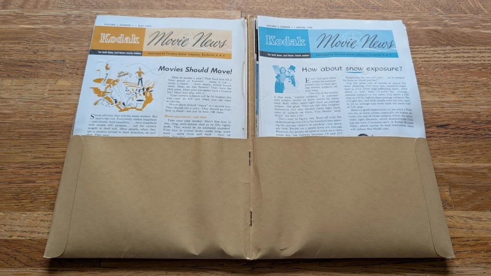 1953-1959 KODAK Movie News Magazine, Volumes 1-7 COMPLETE With Folder + (2) 1960 - Image 3 of 4