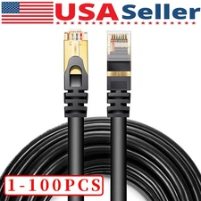 Cat 8 Ethernet RJ45 Cable Super Speed 40Gbps Patch LAN Network Gold Plated Lot