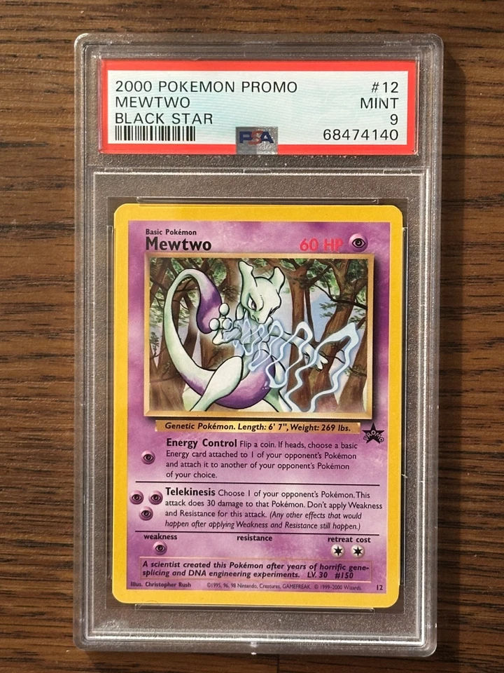 2000 POKEMON PROMO BLACK STAR #12 MEWTWO PSA 9 - Image 3 of 4