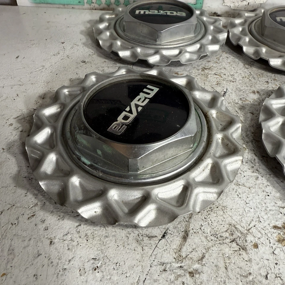 Juego de 4 tapas centrales de rueda BBS de fábrica 86-91 Mazda RX7 FC Foto 3 de 4