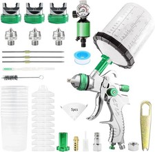 HVLP Air Paint Spray Gun Kits 1.3/1.7/2.0MM Nozzles Gravity Feed Car Auto Primer