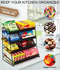 Candy Display Rack, 4 Tier Candy Organizer, Snack Organizer for Countertop, S...