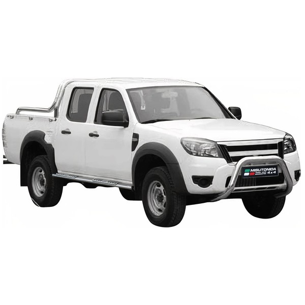 Stahl Seitenschweller Schwellerrohre FüR Ford Ranger Double Cab 2009-2011 Grau-image