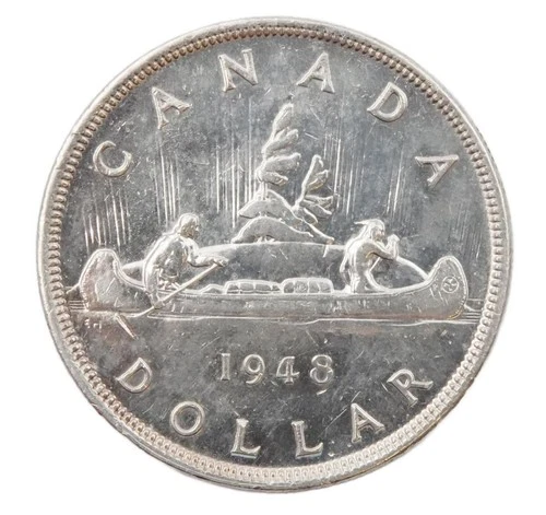1948 Canada silver $1 dollar AU/UNC