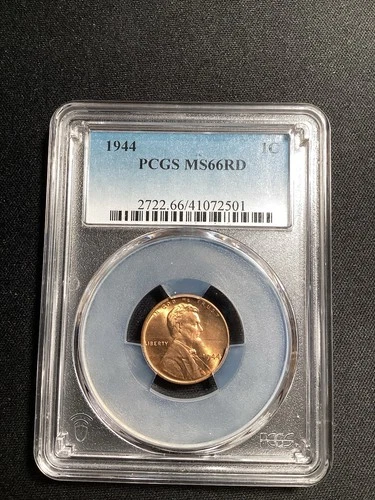 Beautiful High Grade 1944 Lincoln Cent.  PCGS GRADED MS66 RED