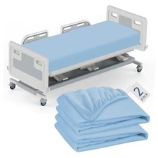 Hospital Bed Sheets Fitted Pack Blue Hospital Bed Fitted 36" x 80" x 9" 2