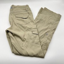 K hl Kids Tan Casual Active Cargo/Hiking Pants w/Tabs to Fold Up-Size L 12 