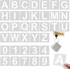 1 Inch Letter Stencils Kit, Alphabet Art Craft Stencils, Reusable Plastic Letter