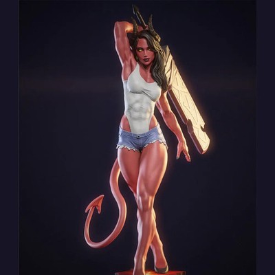 1/24 Orc Girl Resin Model Kit GK Miniature 3D Printed DIY Figure Collectible