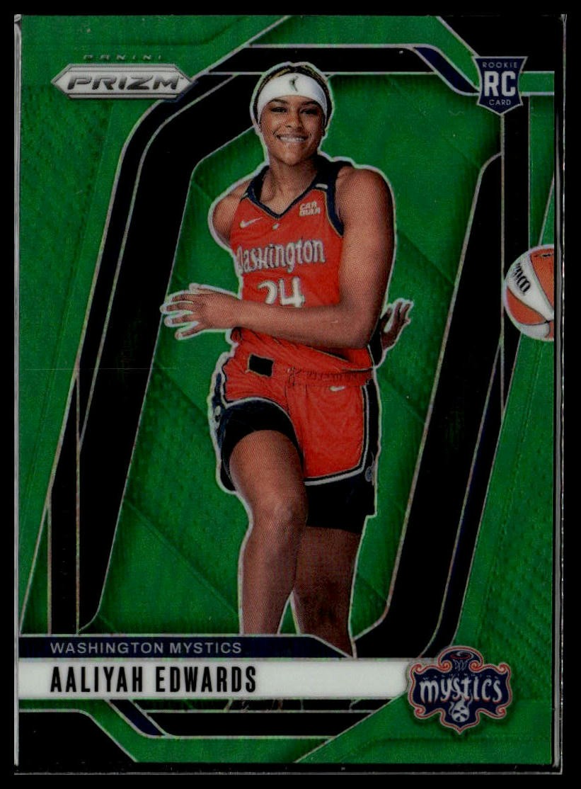 Aaliyah Edwards #142 2024 Panini Prizm WNBA Green Prizms 7474