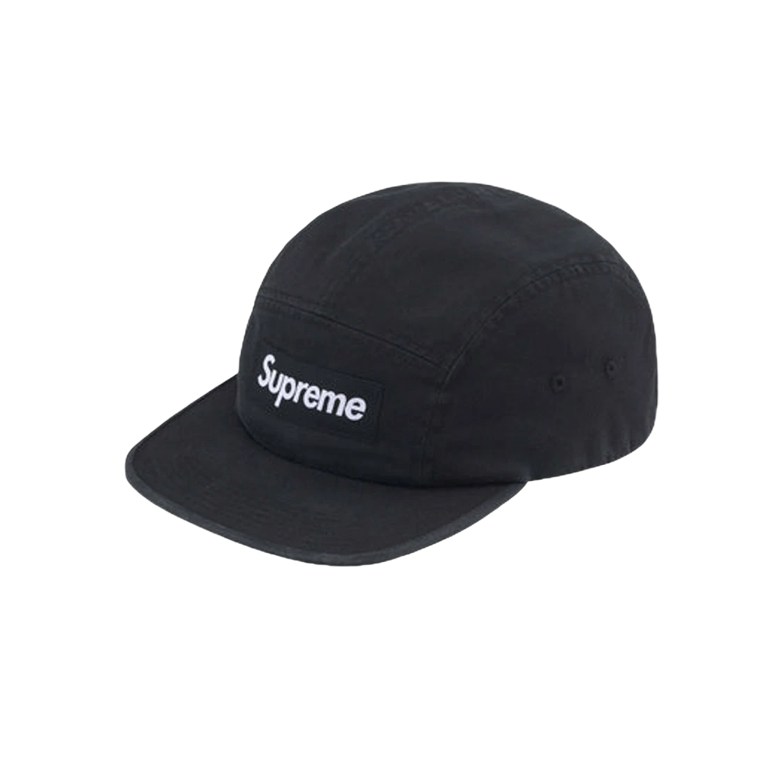 Casquette de camp en sergé chino lavé Supreme noire   24SS