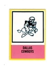 1967 Phila DALLAS COWBOYS team logo card #60 EX!!
