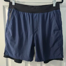 Ten Thousand The Interval Short 7" Lined Men's Size Medium Blue Black