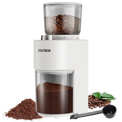 SOWTECH Conical Burr Coffee Grinder, Adjustable Electric Mill, 38 Precise Grind