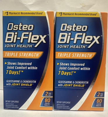 2 Pack of Osteo Bi-Flex Triple Strength - 80 tablets (160 total) Exp :06/26+
