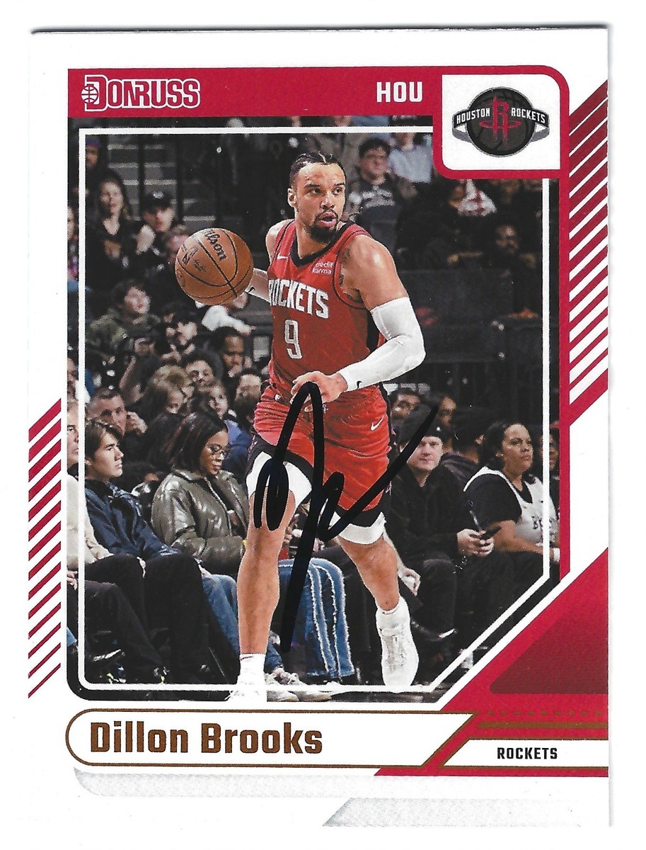 DILLON BROOKS HOUSTON ROCKETS SIGNED DONRUSS CARD PHOENIX SUNS 