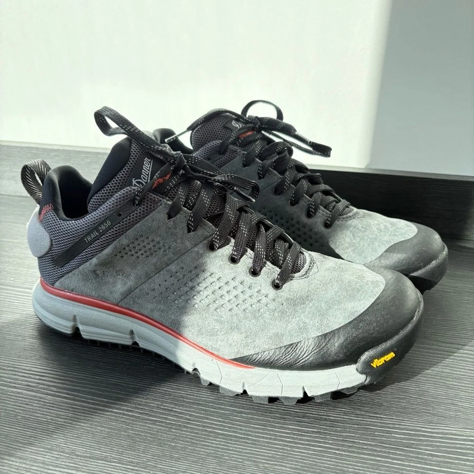 Danner Trail Senderismo Zapatos Botas 2650 3" GTX - Talla Hombres 9.5 - Gris Oscuro/Rojo Foto 2 de 4