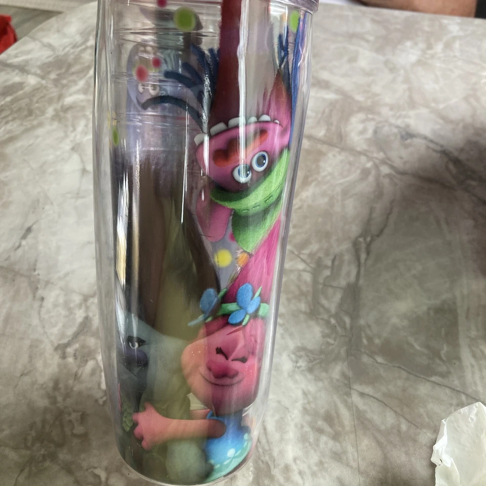 Tervis Water Bottle Trolls DreamWorks W/ Pink Lid 24oz - Image 3 of 4
