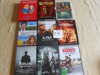 9 x  DVD  diverse  (zB Action Filme, Tim&Struppi Box mit 4 DVD)