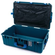 Indigo  Blue Pelican 1595 Air case with combo lid pouch  empty bottom.