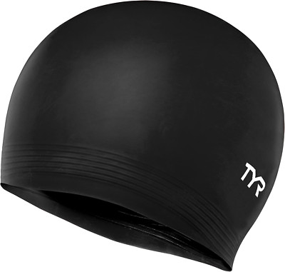 Gorro de Natación de Látex para Adultos - Negro