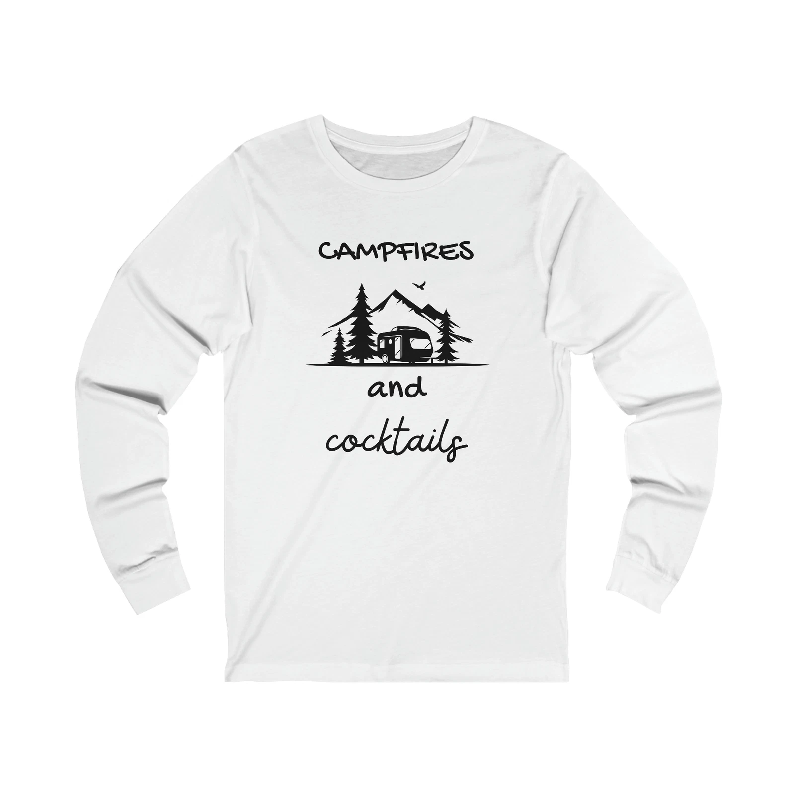 Adult Drinking Humor Unisex Jersey Long Sleeve Tee, Gifts, Camping, Outdoors