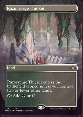 Razorverge Thicket (Borderless) Phyrexia: All Will Be One - Magic MTG Pack Fresh