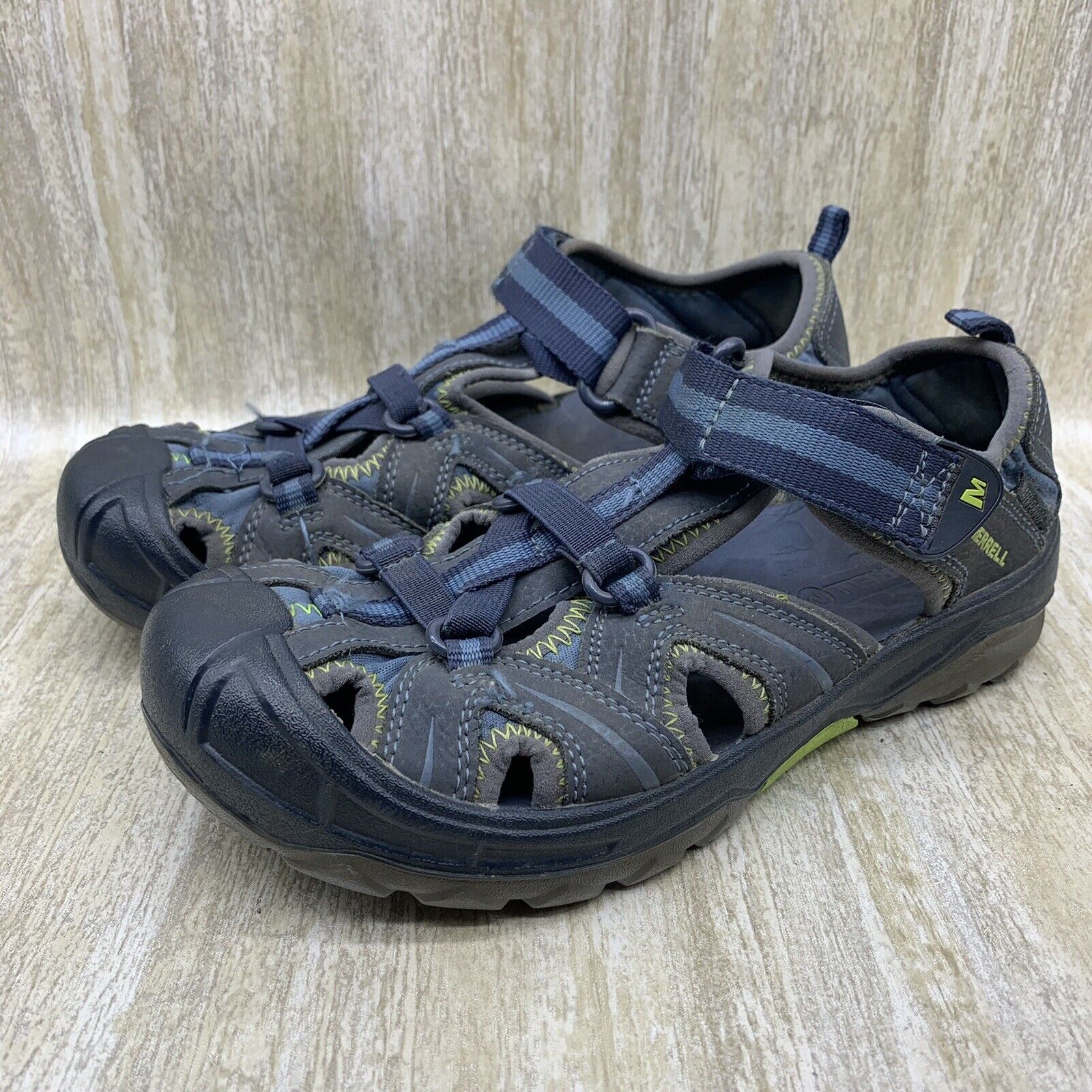 Merrell OFFicial shop Cheap sale Sandals Size 6W 6 Wide Gray Hydro Youth Hiker Water Blue