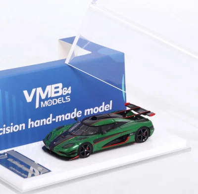 VMB MODELS 1/64 ケーニグセグ ONE:1 VMB 1:64 Green One 1 Super Racing Sports Model Diecast Resin