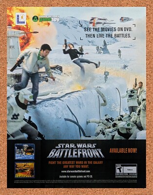2003 Star Wars Battlefront 1 PC Original Advertisement / Retro Promo v1