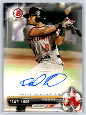 2017 Bowman Dawel Lugo #PA-DLU Paper Prospect Autographs Arizona Diamondbacks