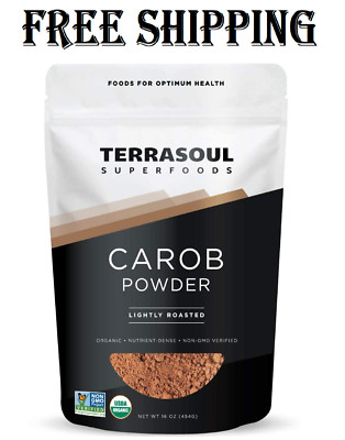 Organic Carob Powder 1 Lb - Cocoa Powder Alternative | High in Fiber