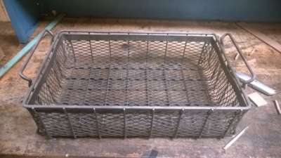 #ad Steel Mesh Cleaning Parts Washer Basket 22 3 8quot; x 13 1 2quot; x 7 5 8quot; w Handles $90.00