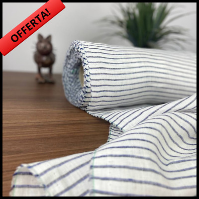 PURE LINEN FABRIC FOR CURTAINS CLOTHING SOFAS SHRIMP BY THE METER white black