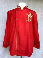 SALE! EMBROIDERED HOLIDAY CHEF COOK JACKET COAT SHIRT TOP Restaurant Uniform XL