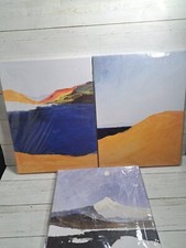 Abstract Mountain Canvas Wall Art, 12 x 16 Inches 3 PCS Natural...