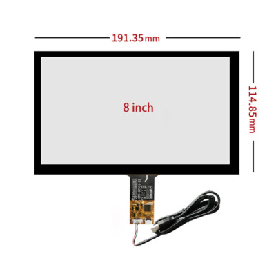 8 inch Capacitive Touch Screen + USB Cable Plug and Play 191x114mm 192*115mm
