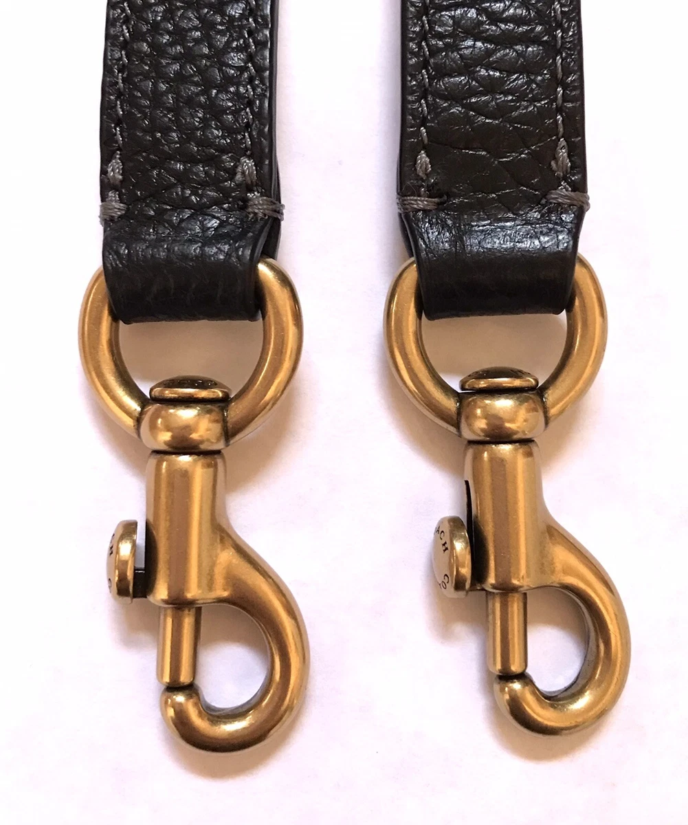Coach Brass Gold Hardware Black Leather Handbag Shoulder Crossbody