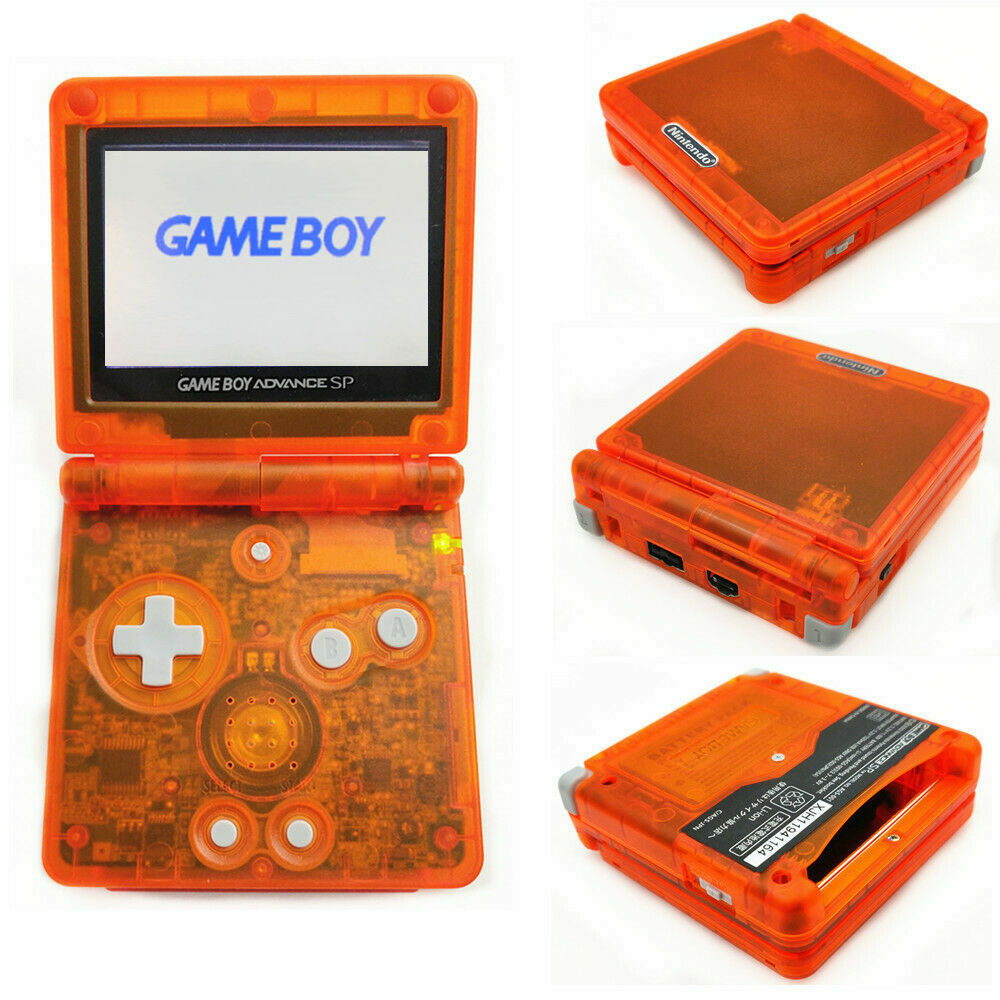 Nintendo Game Boy Advance GBA SP Clear Orange System AGS 101 