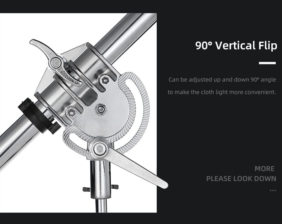 Adjustable 232 cm Heavy Stainless Steel Boom Arm for Professional Photography