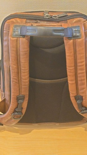 TUMI Backpack Rucksack Leather Brown Plain 92681DB2 Used - Picture 4 of 20