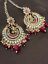 thumbnail 1  - New Indian Pakistani Ethnic Chandbali Jhumki Sahara Chain Moti Pearl Red Earring