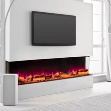 Image of Electric Media Fire 70 inch Insert LED Fireplace Panoramic Decorative Heater