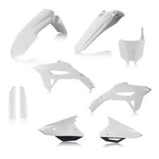 ACERBIS PLASTIC KIT- FULL WHITE W/BLACK Honda CRF450R W.E. CRF450R CRF250R