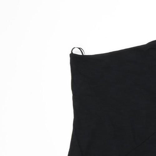 Marks and Spencer Womens Black Cotton Shift Size 22 One Shoulder Pullover - Picture 7 of 10