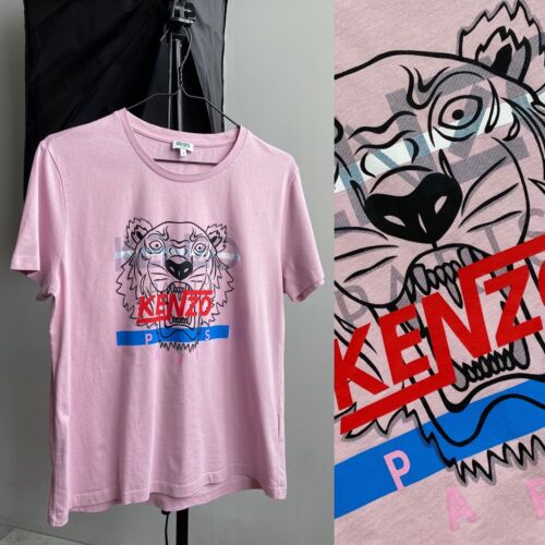 Uændret tung Udråbstegn Kenzo Paris Tiger Pink Womens t-shirt Size L Made in Portugal | eBay